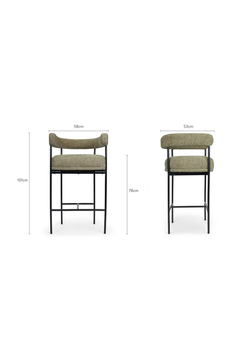 Metal Framed Curved Bar Stool | NV Gallery Arcade | Oroatrade.com