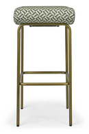 Green Patterned Bar Stool | NV Gallery Clemi | Oroatrade.com