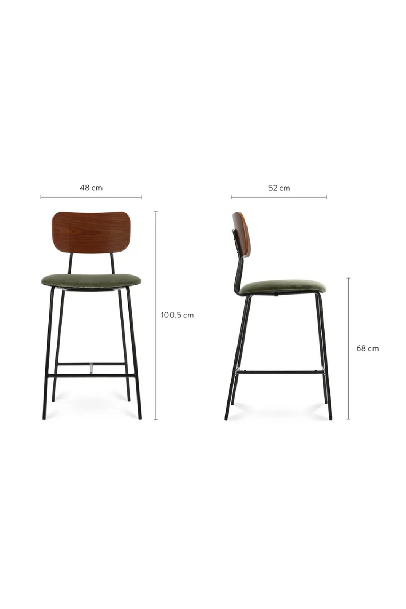 Wooden Back Bar Stool | NV Gallery Eero