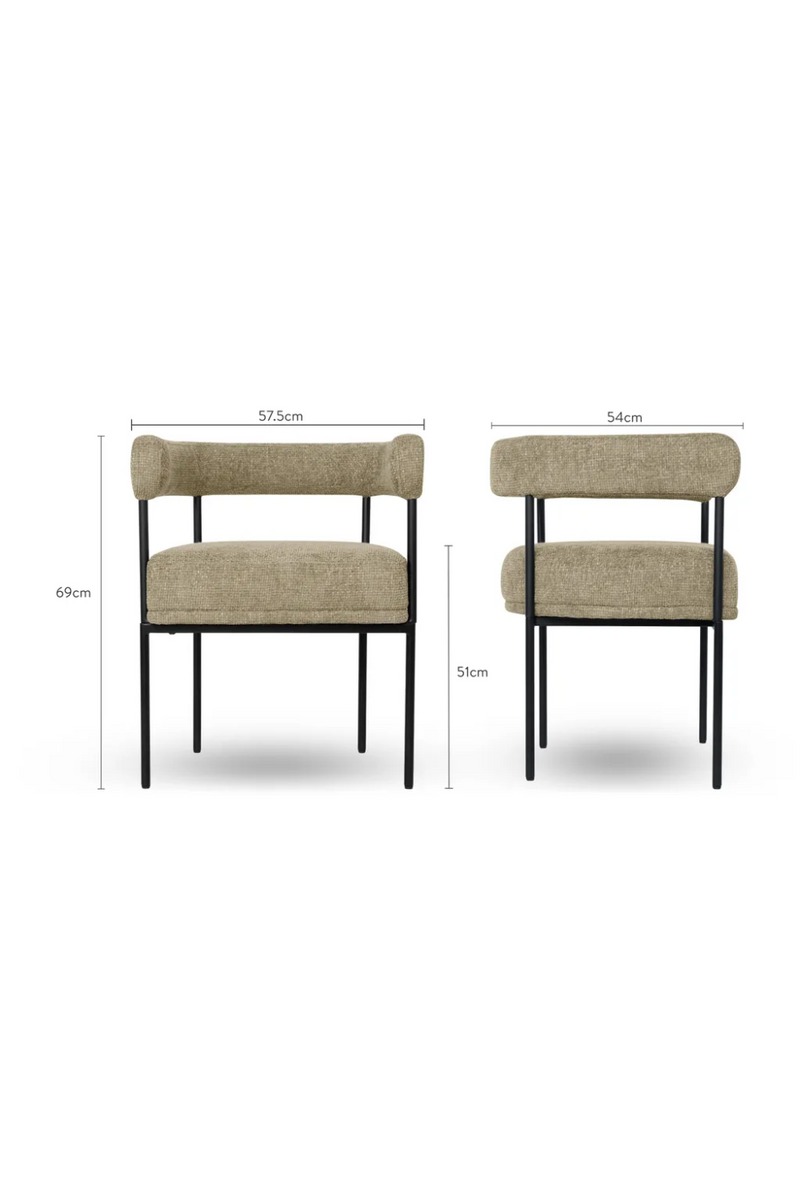 Metal Framed Curved Dining Chair | NV Gallery Arcade | Oroatrade.com