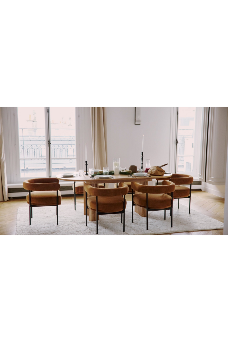 Metal Framed Curved Dining Chair | NV Gallery Arcade | Oroatrade.com