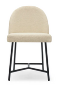 White Boucl√© Dining Chair | NV Gallery Bane | Oroatrade.com