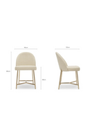 White Boucl√© Dining Chair | NV Gallery Bane | Oroatrade.com
