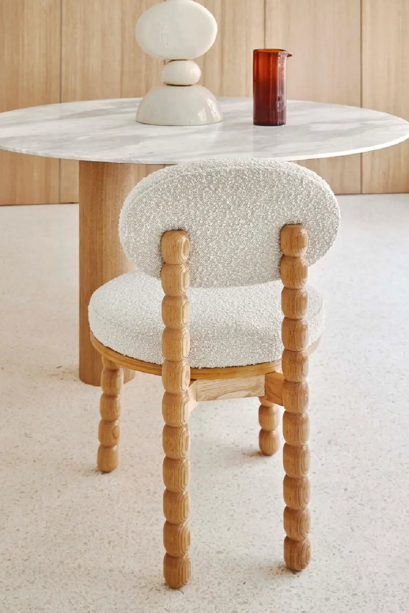 White Boucle Dining Chair | NV Gallery Bold | Oroatrade.com