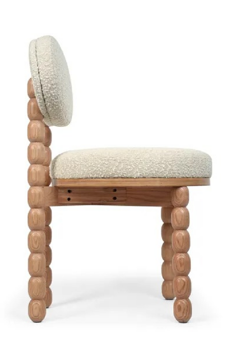 White Boucle Dining Chair | NV Gallery Bold | Oroatrade.com