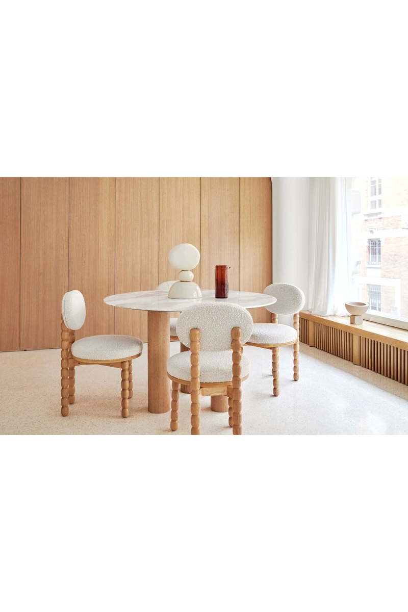 White Boucle Dining Chair | NV Gallery Bold | Oroatrade.com