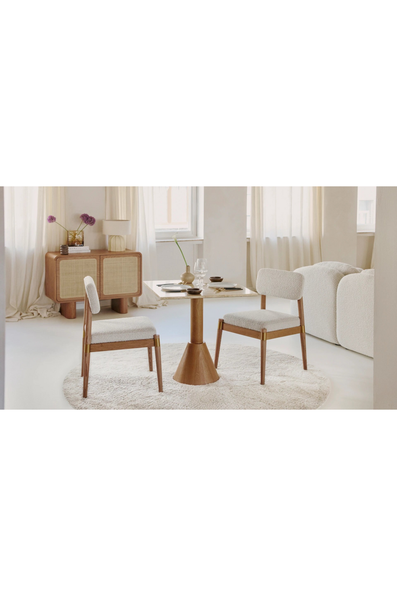 Wood Framed Boucl√© Dining Chair | NV Gallery Lilay | Oroatrade.com