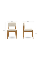 Wood Framed Boucl√© Dining Chair | NV Gallery Lilay | Oroatrade.com