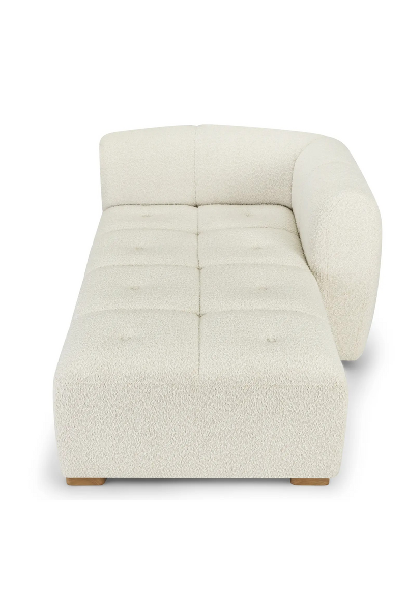 White Boucle Chaise Lounge | NV Gallery Belize | Oroatrade.com