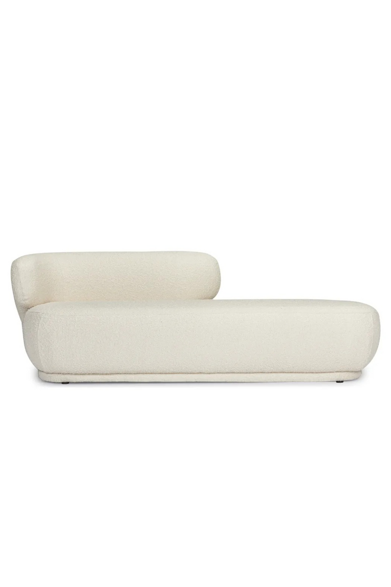 Ecru Boucl√© Chaise Lounge | NV Gallery Giulia | Oroatrade.com