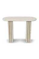 Layered Base Travertine Console Table | NV Gallery Artemis | Oroatrade.com