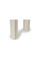 Layered Base Travertine Console Table | NV Gallery Artemis | Oroatrade.com