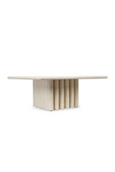 Layered Base Travertine Coffee Table | NV Gallery Artemis | Oroatrade.com