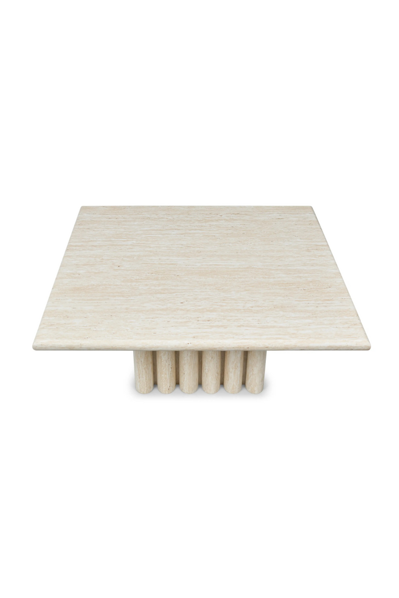 Layered Base Travertine Coffee Table | NV Gallery Artemis | Oroatrade.com