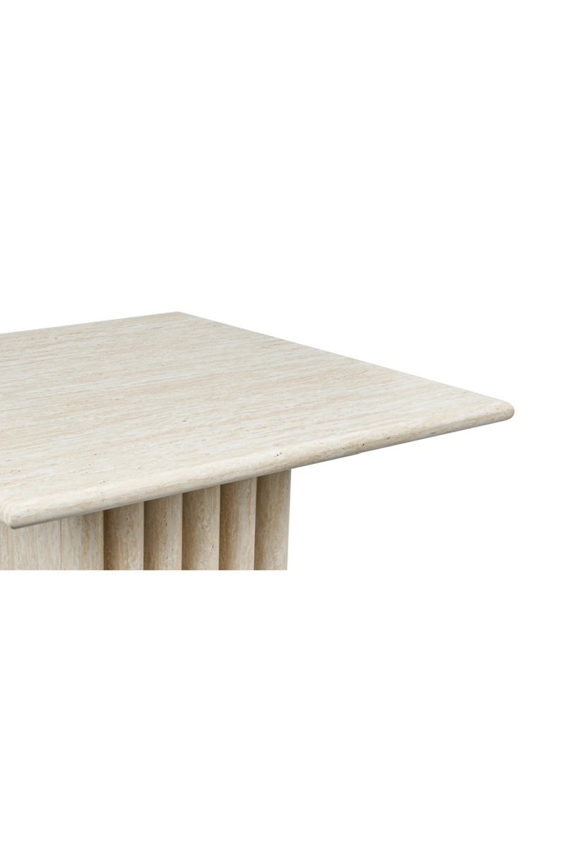 Layered Base Travertine Coffee Table | NV Gallery Artemis | Oroatrade.com