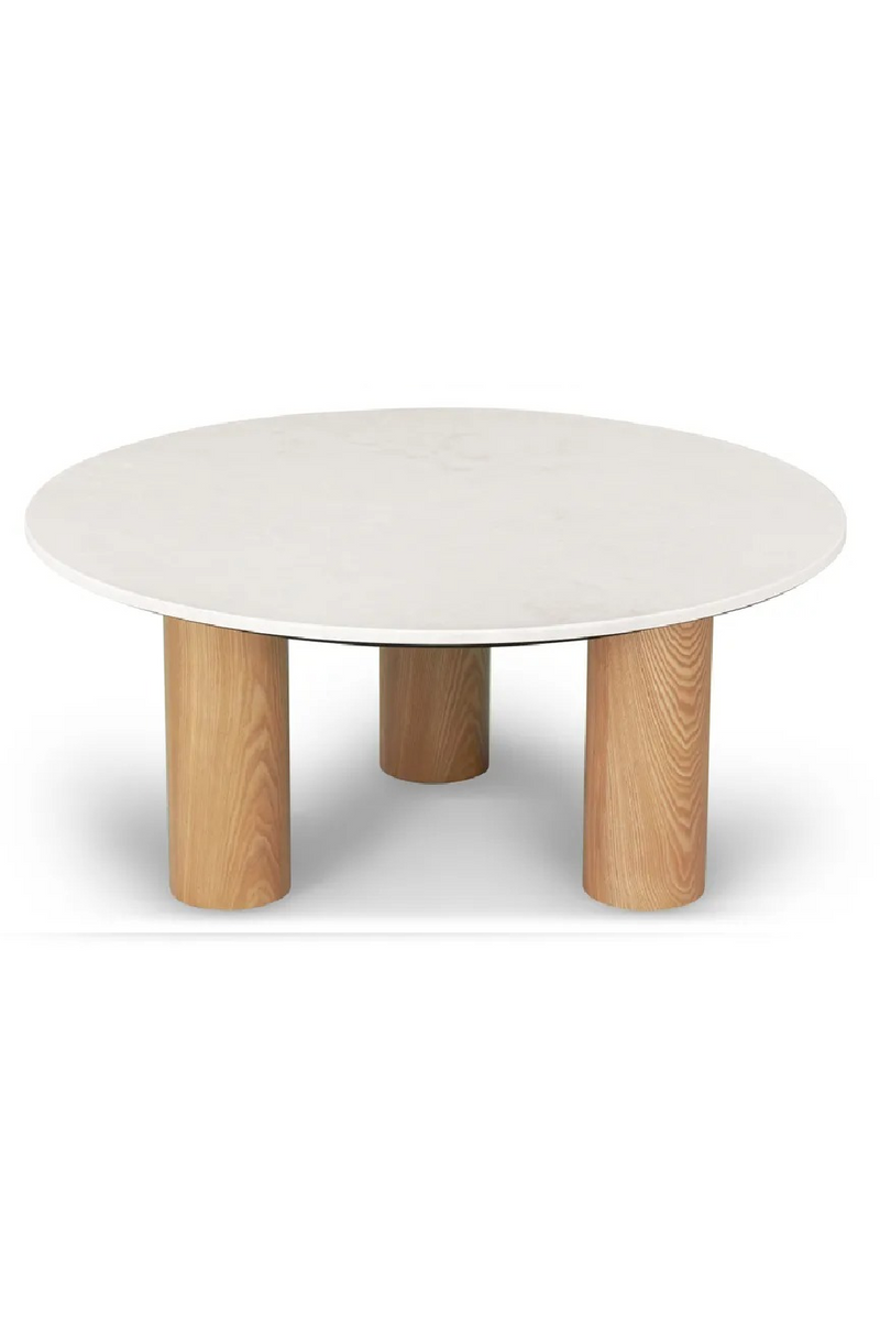 Beige Marble Round Coffee Table | NV Gallery Andrea | Oroatrade.om