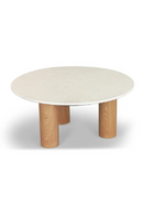 Beige Marble Round Coffee Table | NV Gallery Andrea | Oroatrade.om