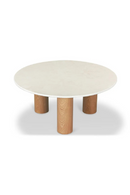 Beige Marble Round Coffee Table | NV Gallery Andrea | Oroatrade.om