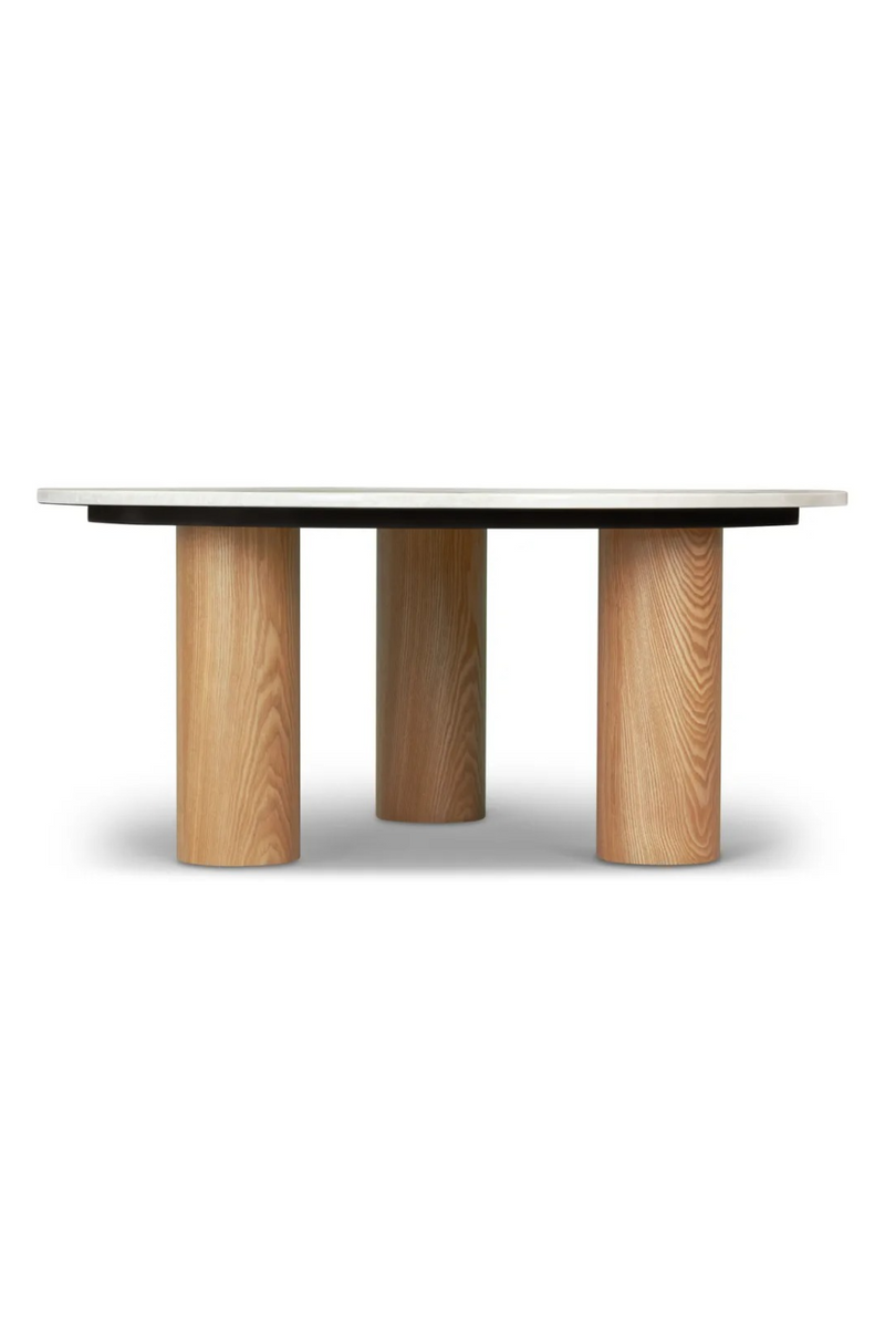 Beige Marble Round Coffee Table | NV Gallery Andrea | Oroatrade.om