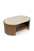 Oval Travertine Coffee Table | NV Gallery Elipse | Oroatrade.com