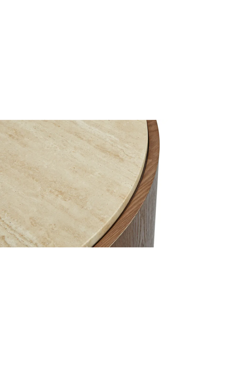 Oval Travertine Coffee Table | NV Gallery Elipse | Oroatrade.com