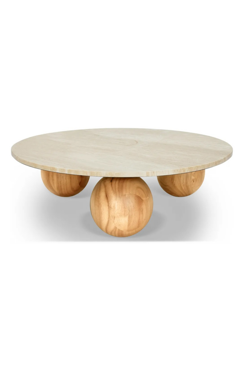 Wooden Sphere Legs Coffee Table | NV Gallery Gina | Oroatrade.com
