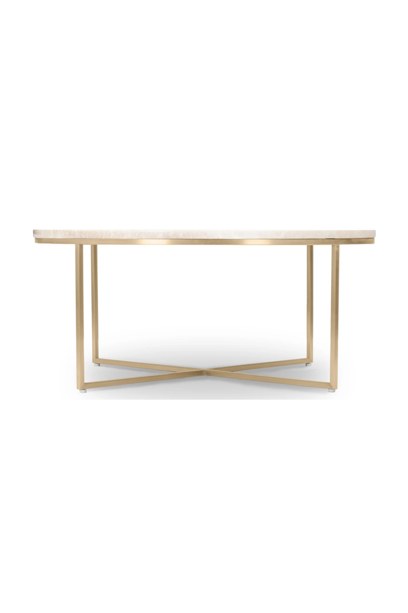 Gold Cross Base Coffee Table | NV Gallery Giselle | Oroatrade.com