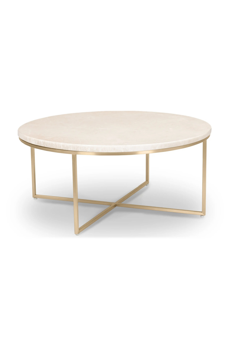Gold Cross Base Coffee Table | NV Gallery Giselle | Oroatrade.com