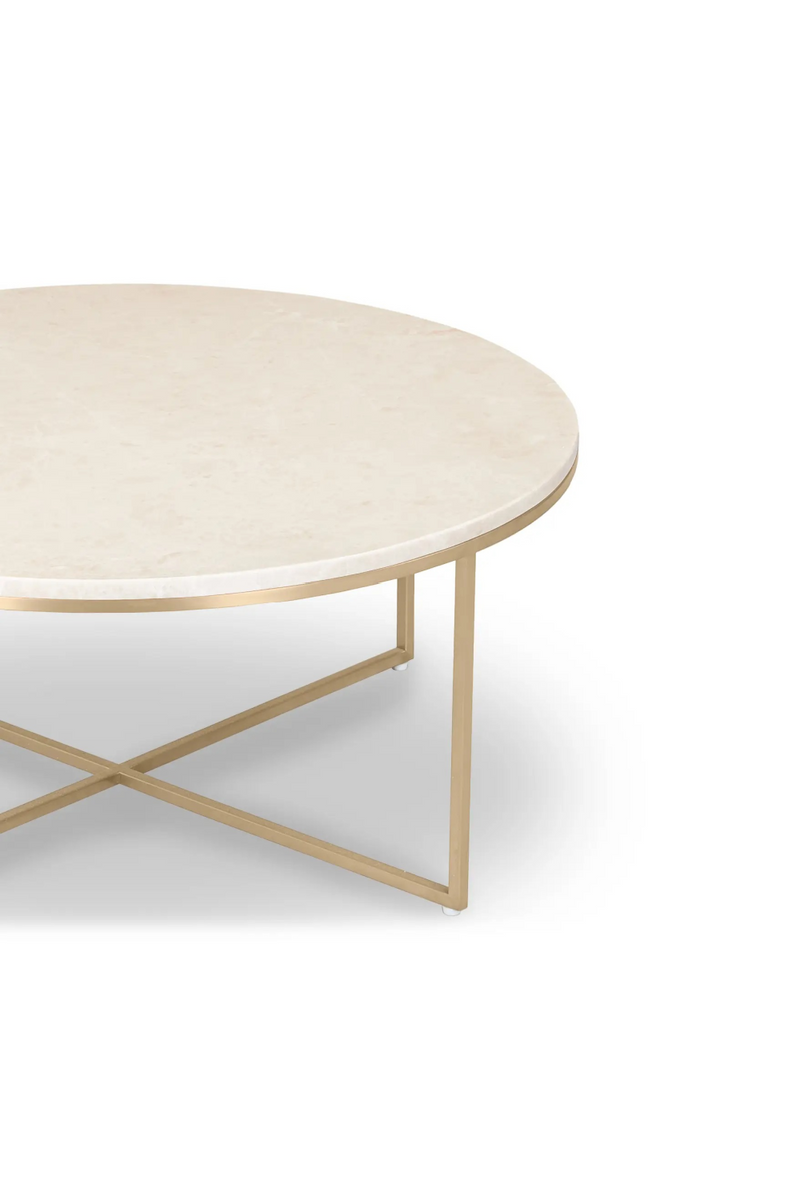 Gold Cross Base Coffee Table | NV Gallery Giselle | Oroatrade.com