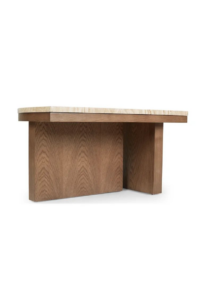 Travertine Asymmetrical Coffee Table | NV Gallery Highland | Oroatrade.com