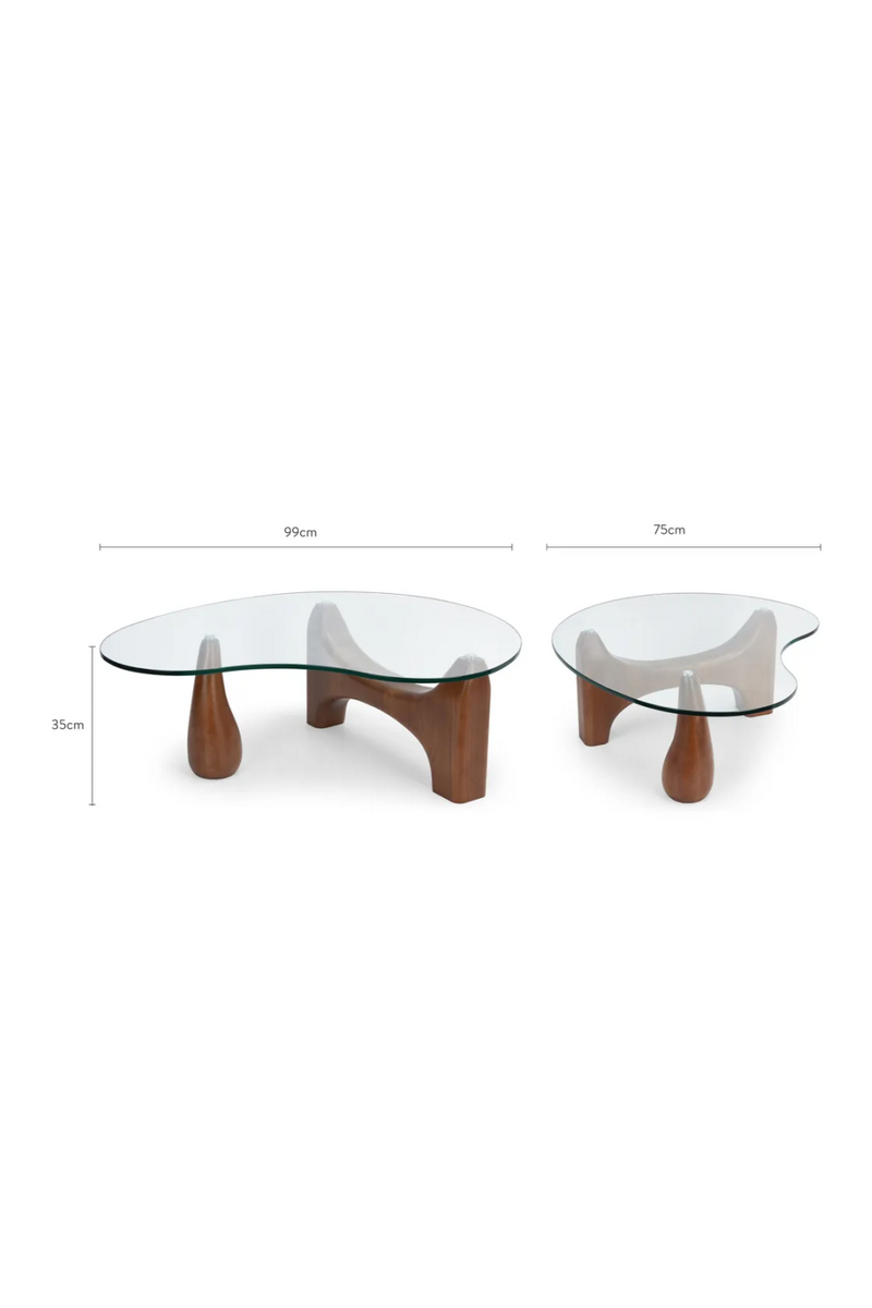 Curved Glass Coffee Table | NV Gallery Orwell