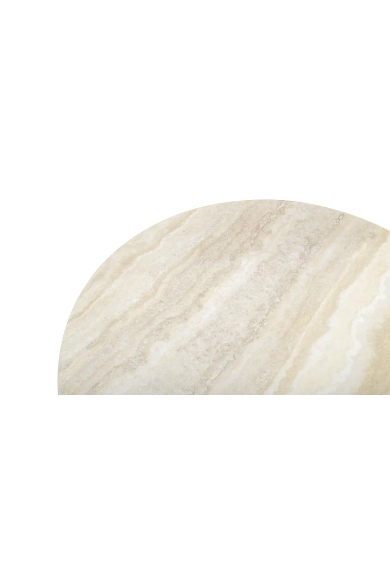 Round Glossy Travertine Coffee Table | NV Gallery Sienna | Oroatrade.com