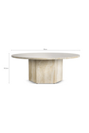 Round Glossy Travertine Coffee Table | NV Gallery Sienna | Oroatrade.com
