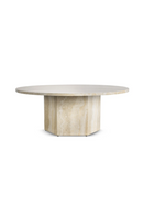 Round Glossy Travertine Coffee Table | NV Gallery Sienna | Oroatrade.com