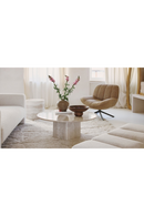 Round Glossy Travertine Coffee Table | NV Gallery Sienna | Oroatrade.com