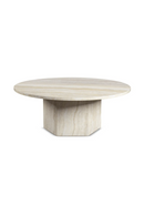 Round Glossy Travertine Coffee Table | NV Gallery Sienna | Oroatrade.com