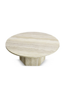 Round Glossy Travertine Coffee Table | NV Gallery Sienna | Oroatrade.com