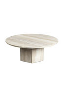 Round Glossy Travertine Coffee Table | NV Gallery Sienna | Oroatrade.com