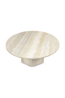 Round Glossy Travertine Coffee Table | NV Gallery Sienna | Oroatrade.com