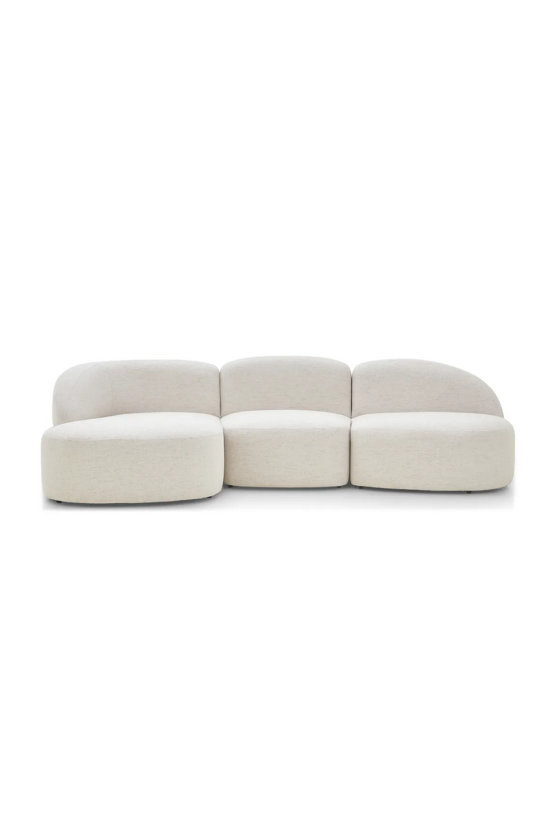 White Boucl√© Corner Sofa | NV Gallery Todd | Oroatrade.com