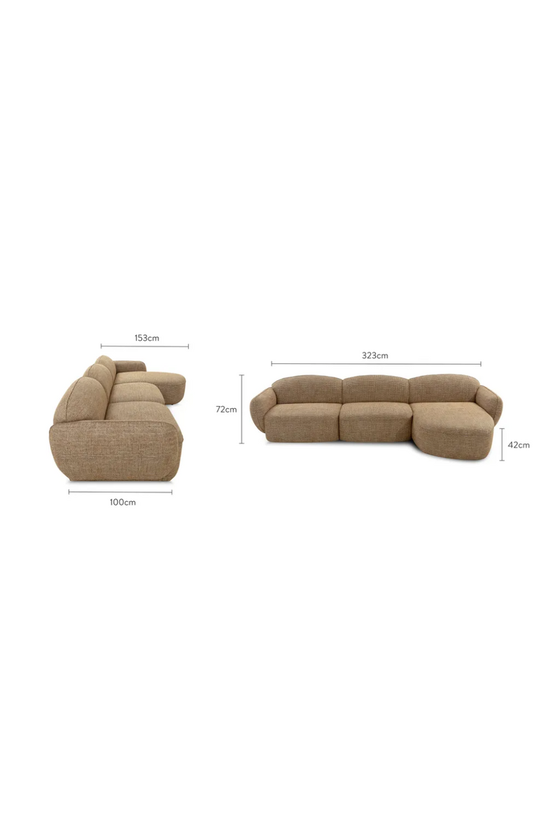 Caramel Brown Corner Sofa | NV Gallery Wonka | Oroatrade.com