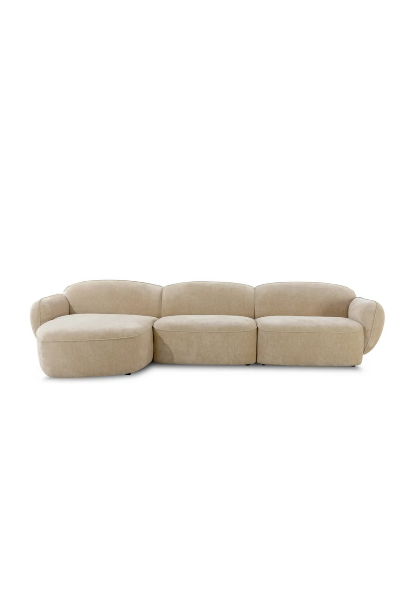 Beige Plush Corner Sofa | NV Gallery Wonka | Oroatrade.com