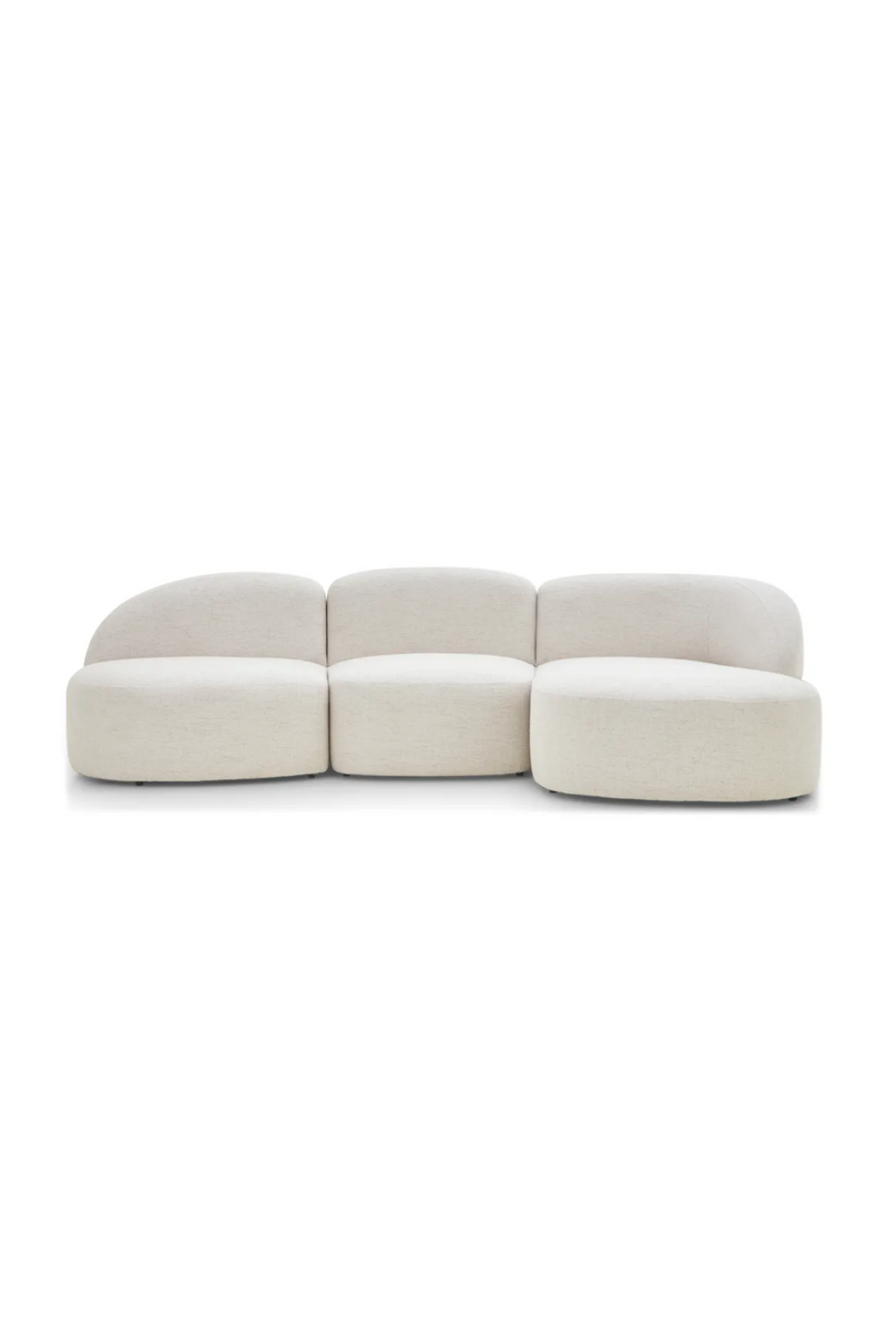White Boucl√© Corner Sofa | NV Gallery Todd | Oroatrade.com