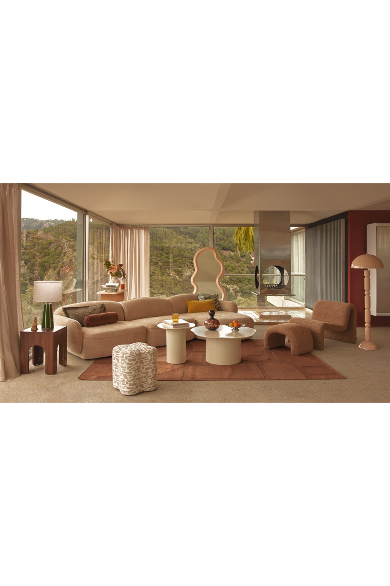 Beige Plush Corner Sofa | NV Gallery Wonka | Oroatrade.com