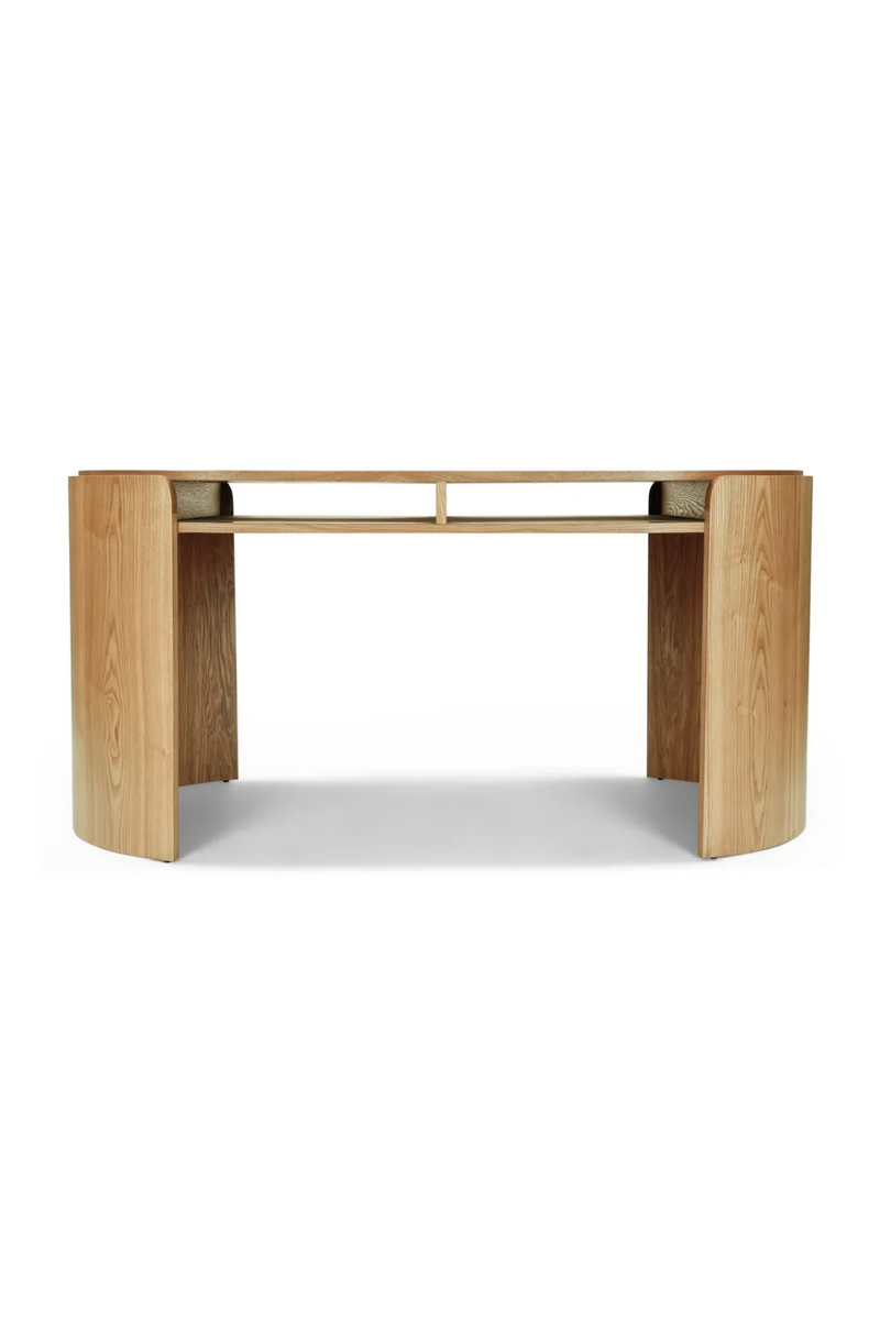 Oval Wood 2-Drawer Desk | NV Gallery Elipse | Oroatrade.com