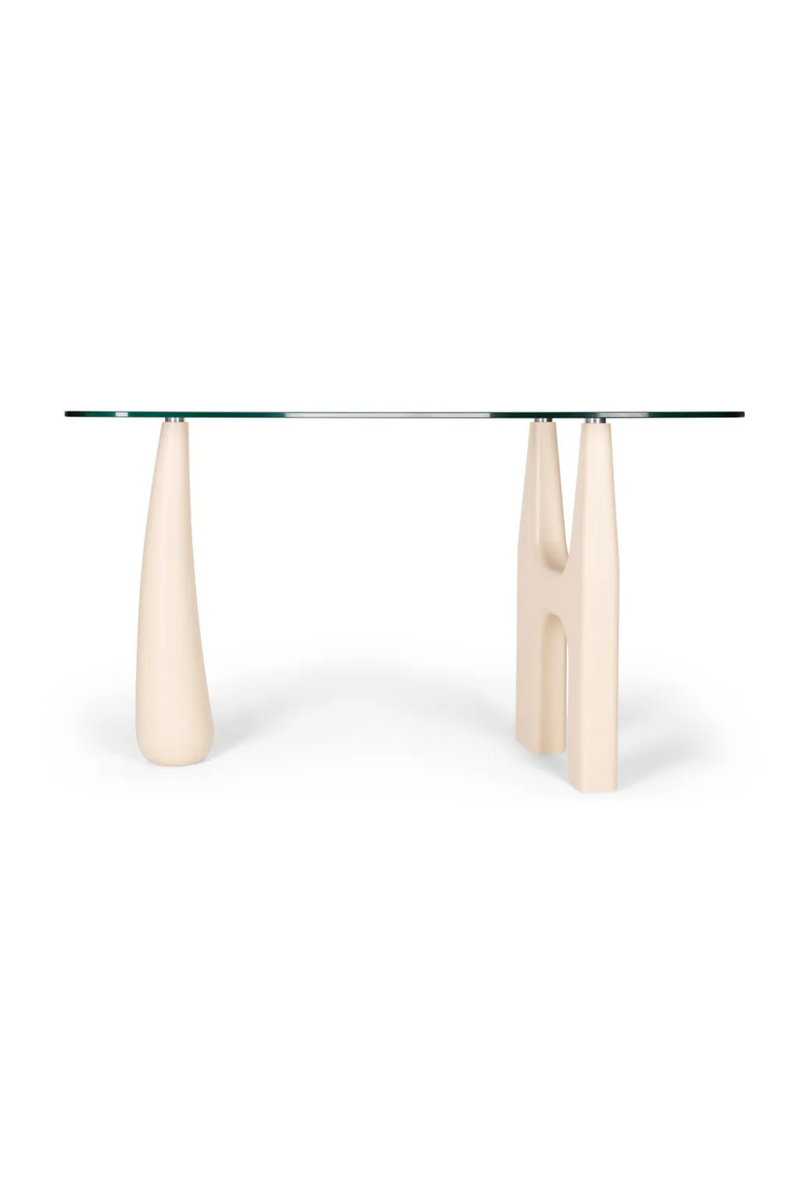Freeform Tempered Glass Desk | NV Gallery Orwell | Oroatrade.com
