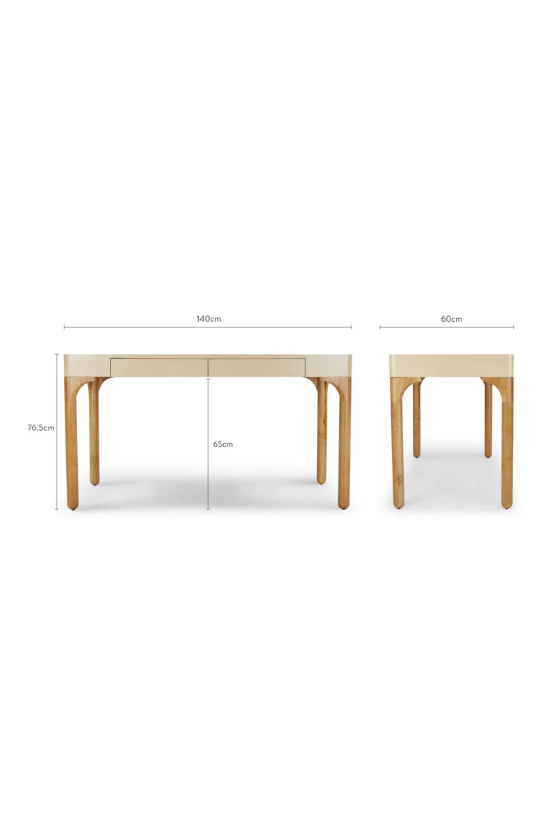 Beige 2-Drawer Desk | NV Gallery Teyho | Oroatrade.com