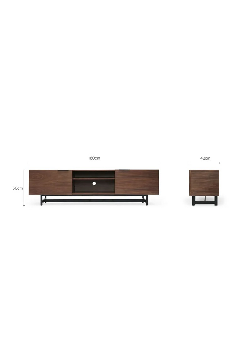 Walnut Minimalist TV Cabinet | NV Gallery Stark | Oroatrade.com