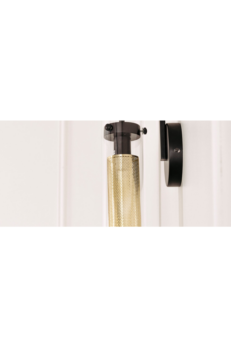Cylindrical Gold Wall Lamp | NV Gallery Dawson | Oroatrade.com