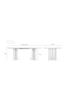 White Extendable Dining Table | NV Gallery Amadeo | Oroatrade.com